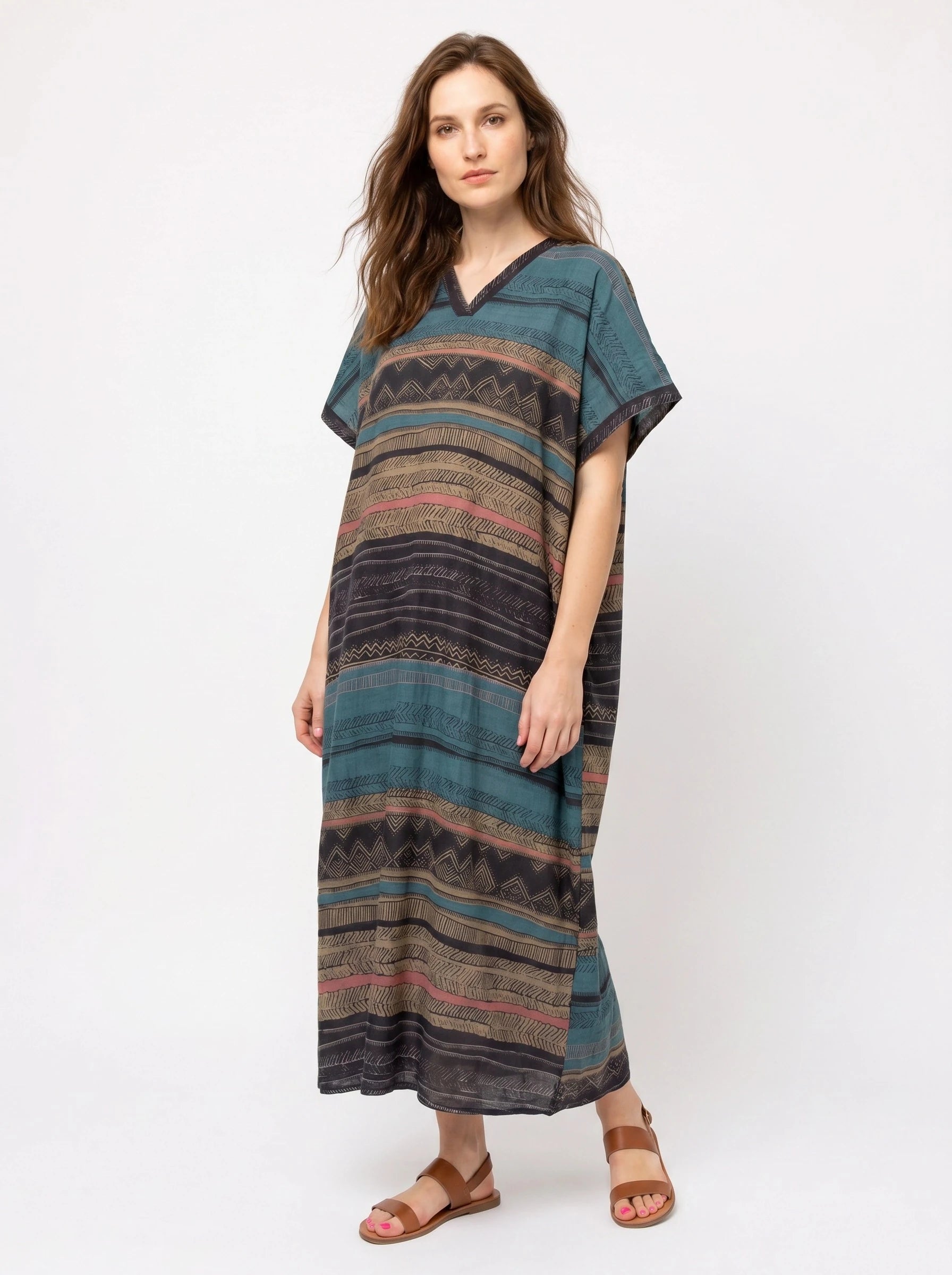 The Sahara - Tribal Stripe Caftan