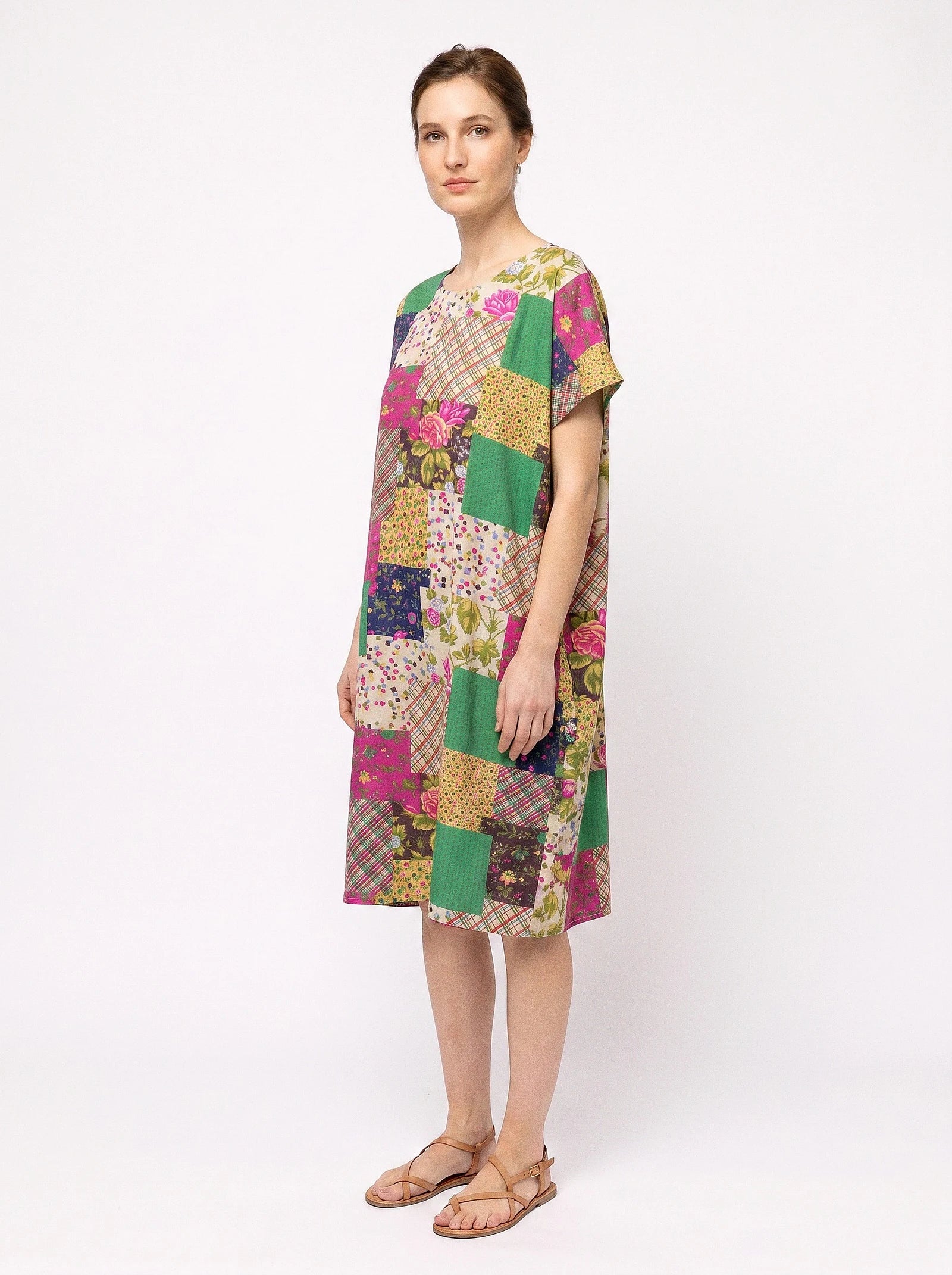 The Rosalie Caftan - Blooming Patchwork Dress