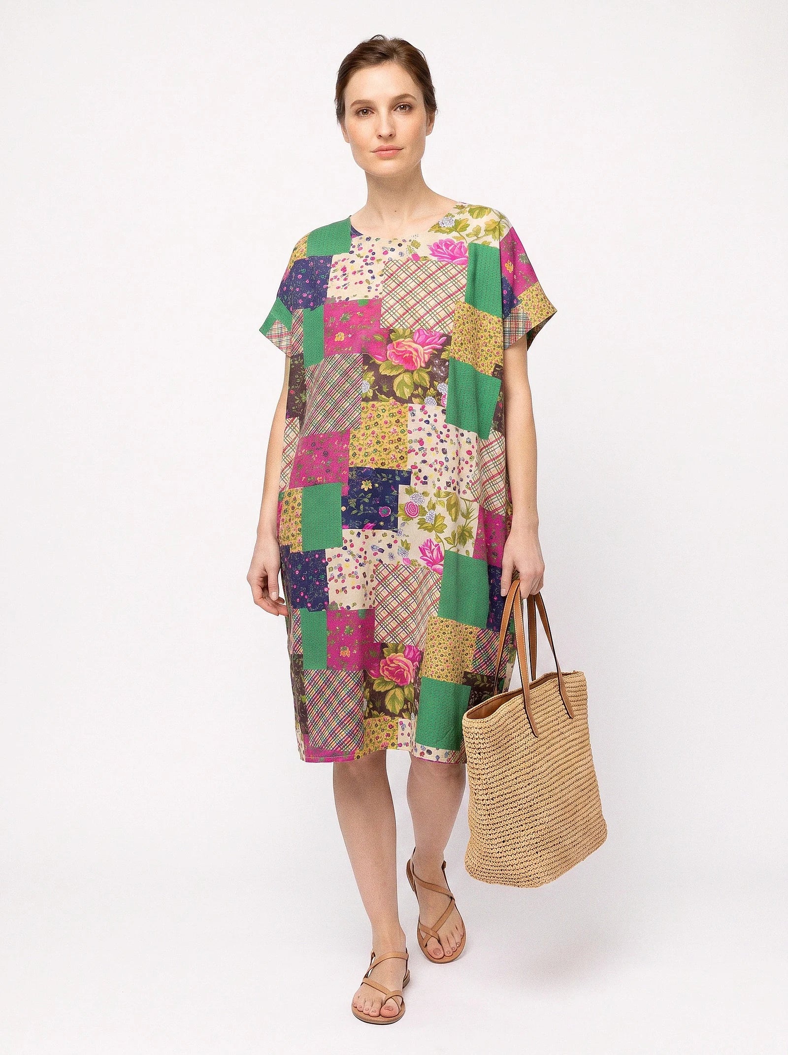 The Rosalie Caftan - Blooming Patchwork Dress