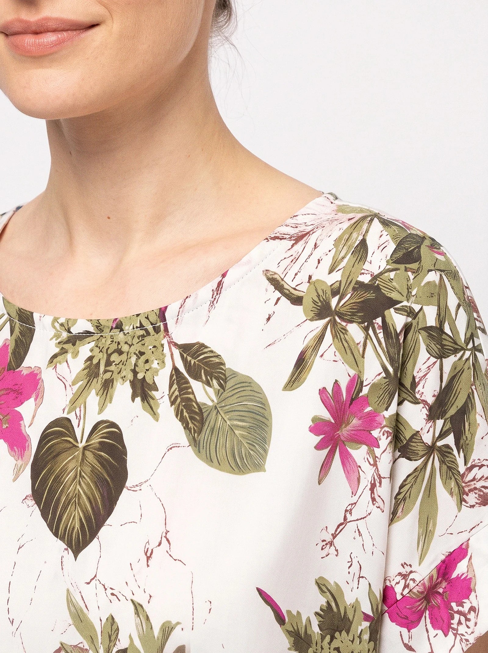 The Verena - Cream Botanical Dress