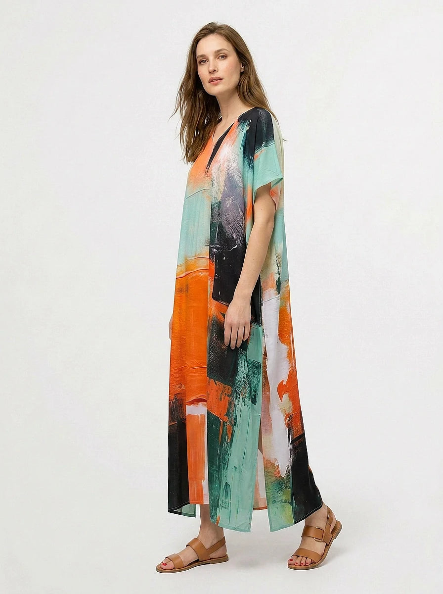 The Georgia - Abstract Art Caftan