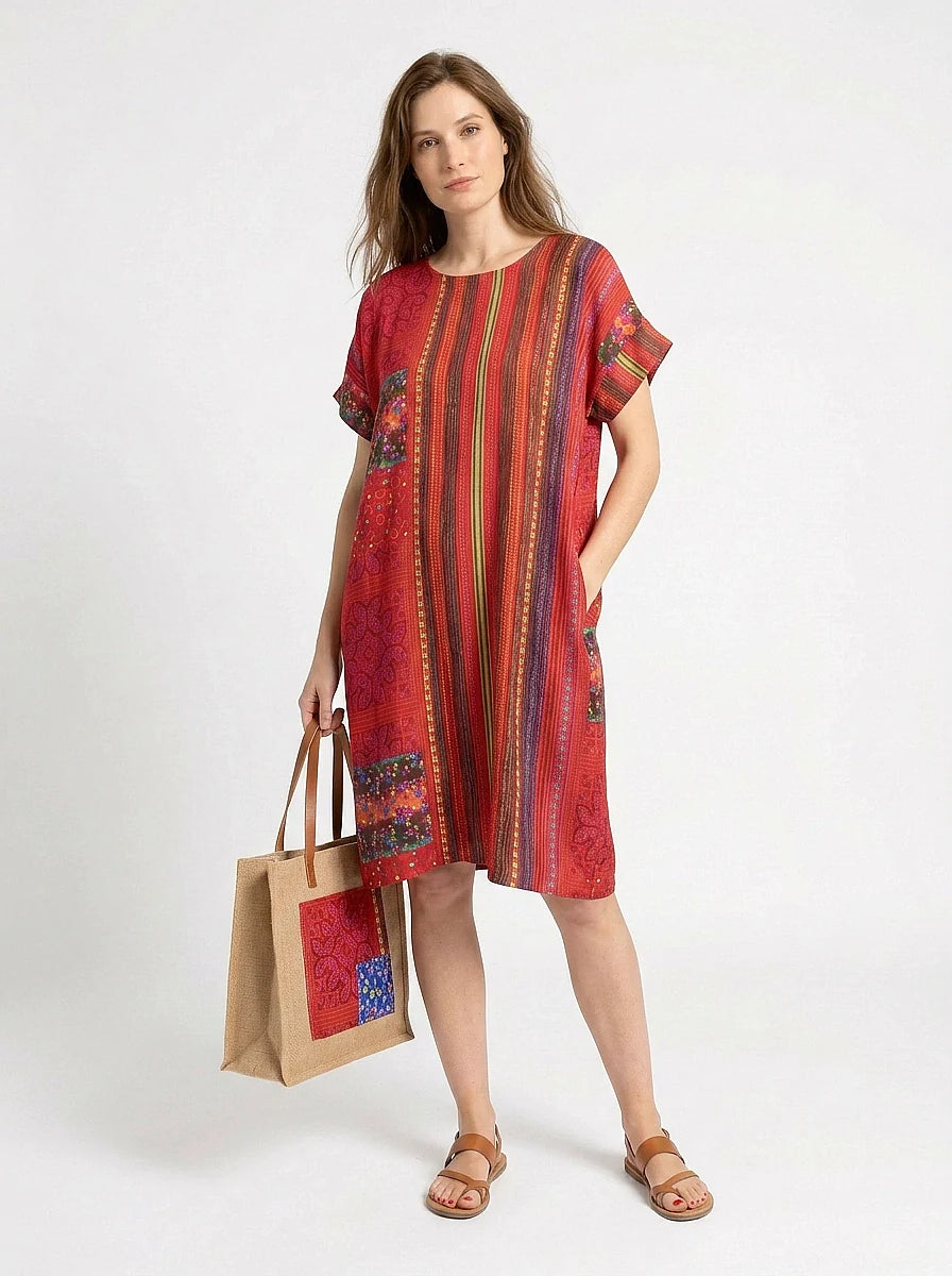 The Scarlett - Folk Stripe Dress