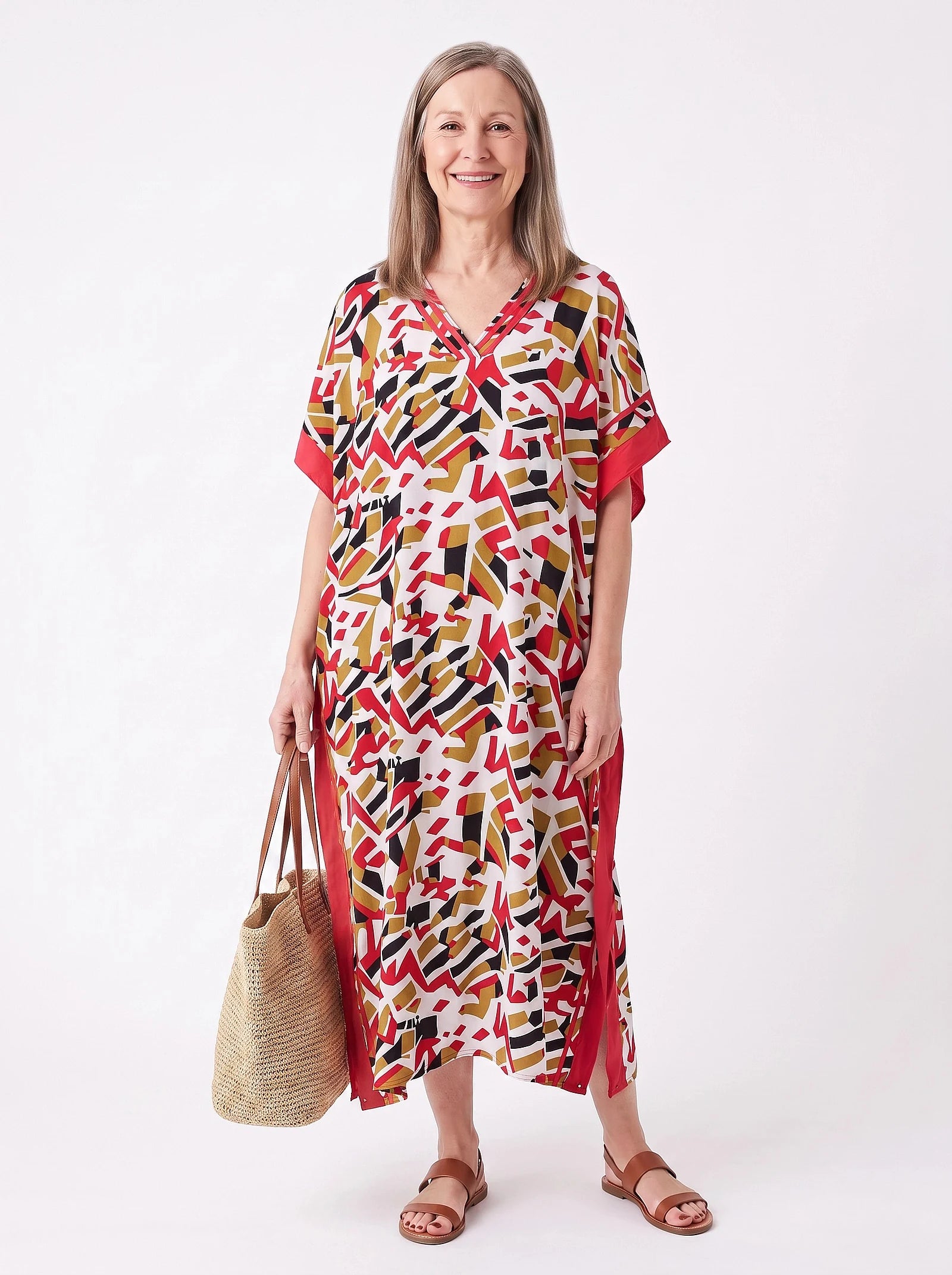 The Miro - Geometric Confetti Caftan