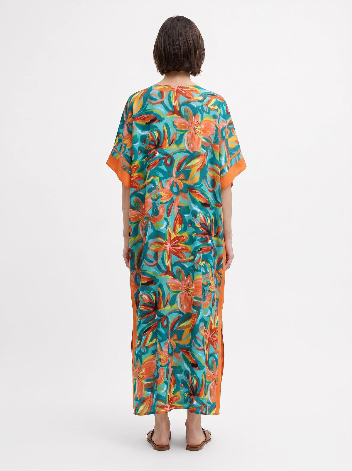 The Havana - Teal & Orange Tropical Caftan