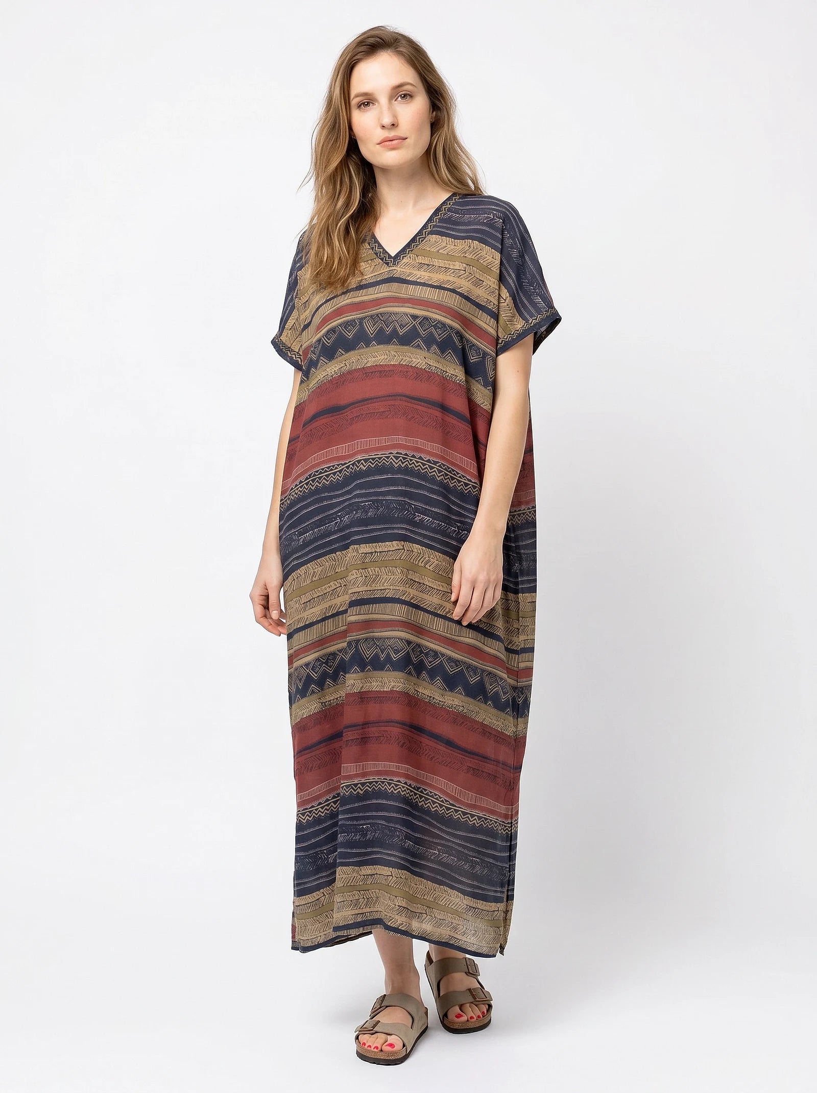 The Navajo - Tribal Stripe Caftan