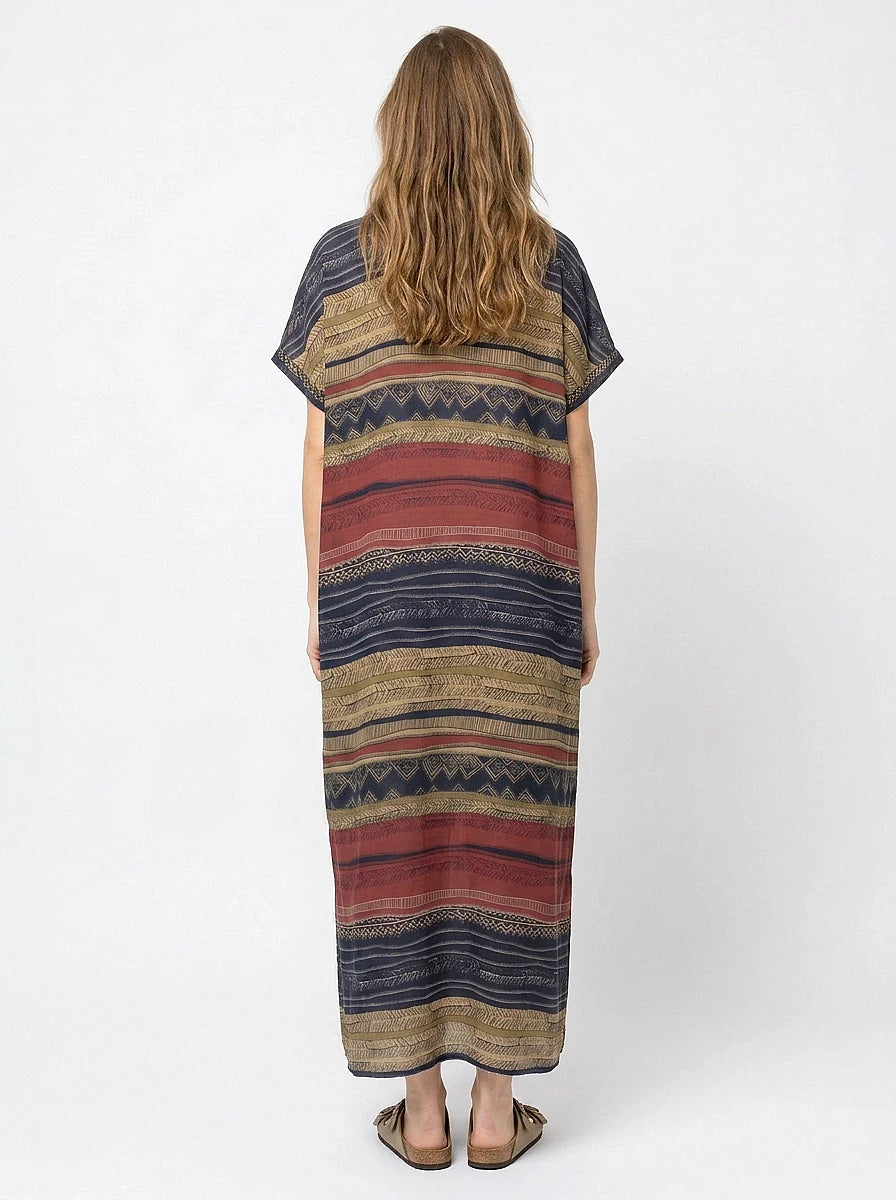 The Navajo - Tribal Stripe Caftan