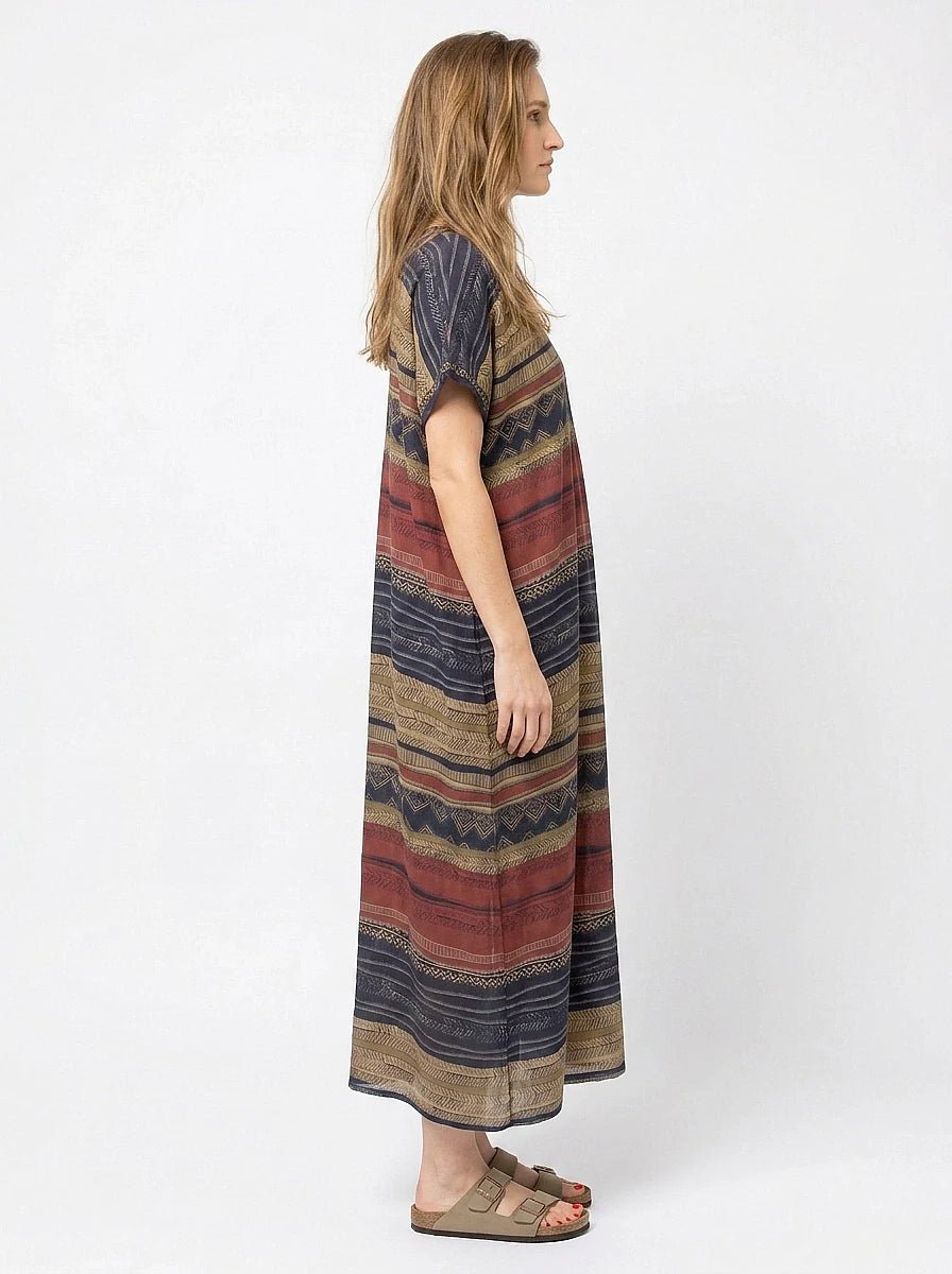 The Navajo - Tribal Stripe Caftan