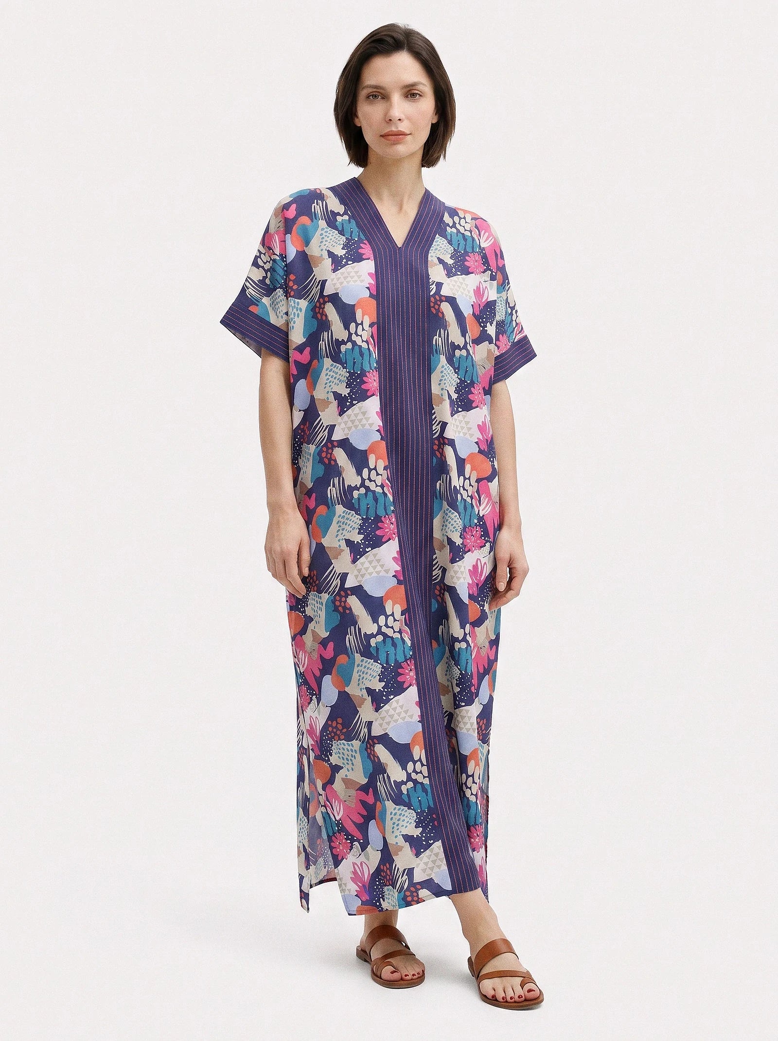 The Udaipur - Paisley Mosaic Caftan Dress