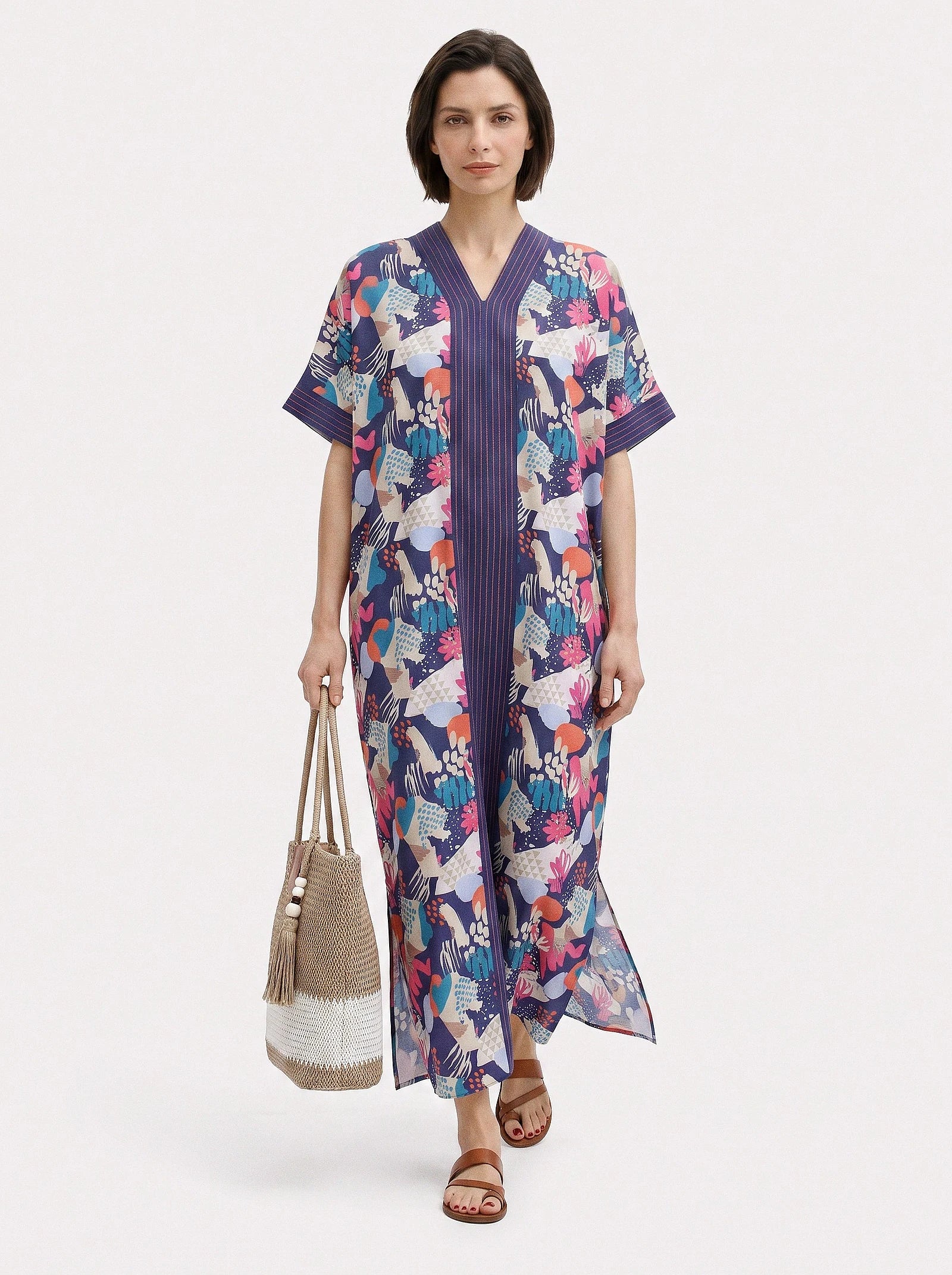 The Udaipur - Paisley Mosaic Caftan Dress