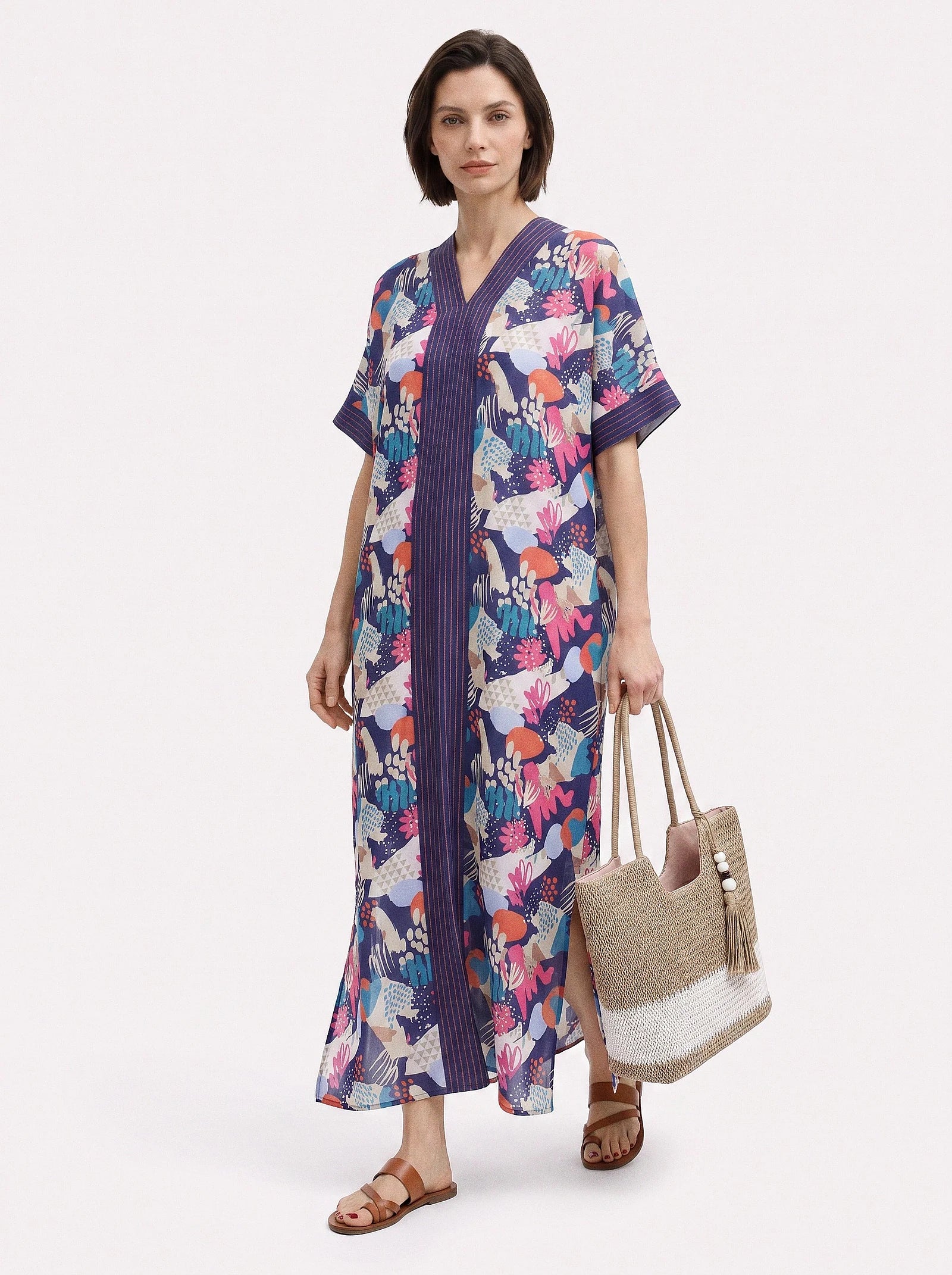The Udaipur - Paisley Mosaic Caftan Dress