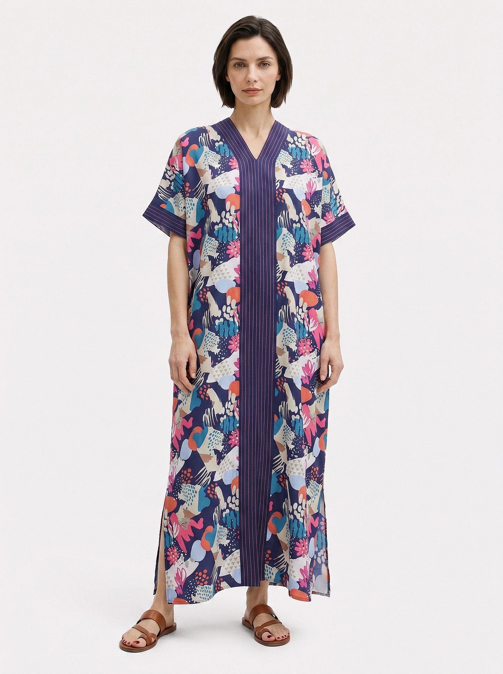 The Udaipur - Paisley Mosaic Caftan Dress