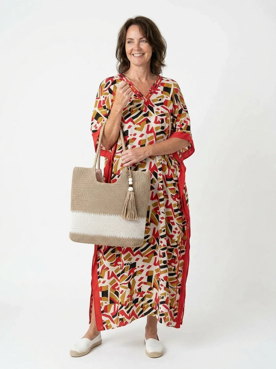 The Miro - Geometric Confetti Caftan