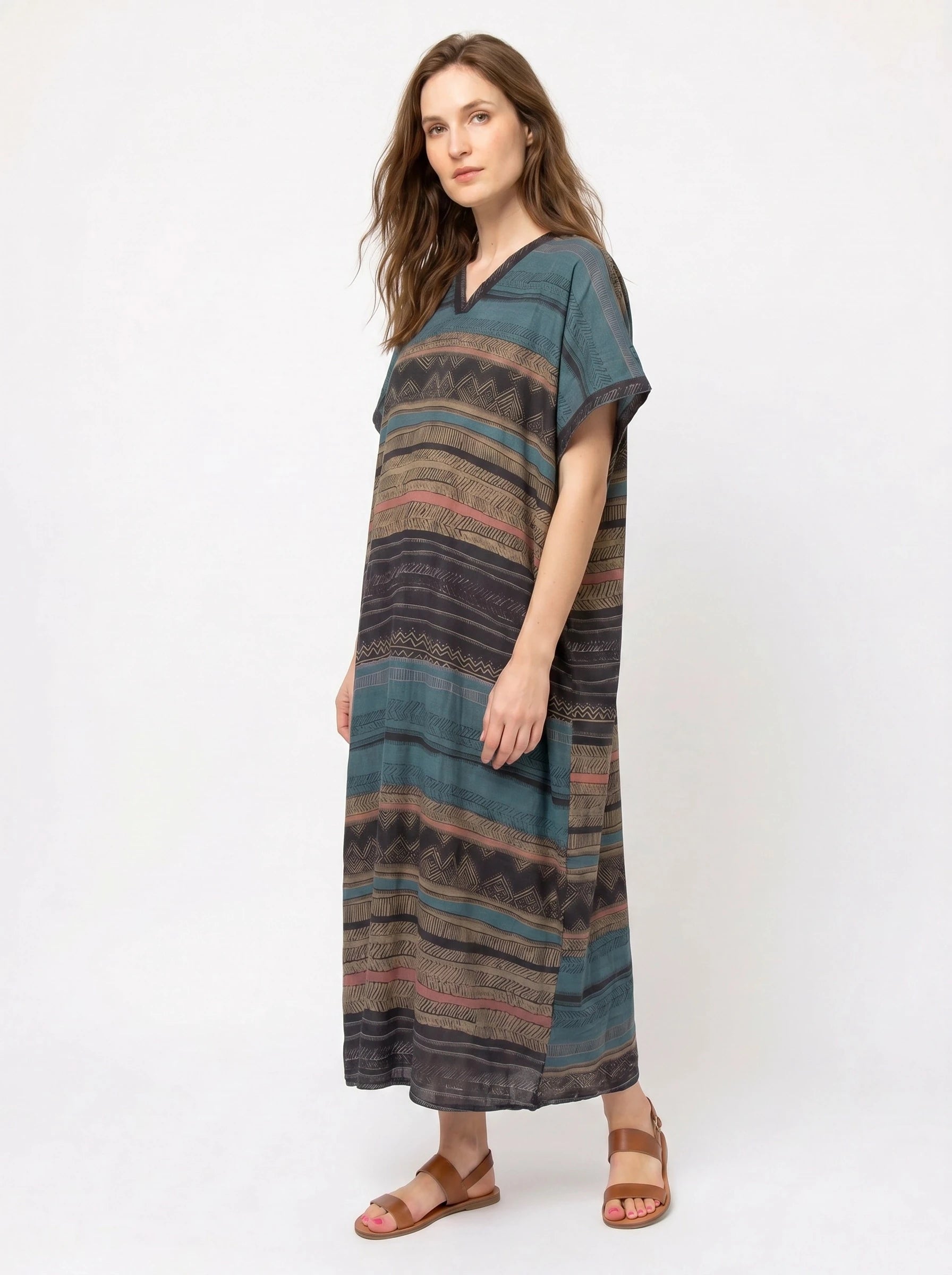 The Sahara - Tribal Stripe Caftan